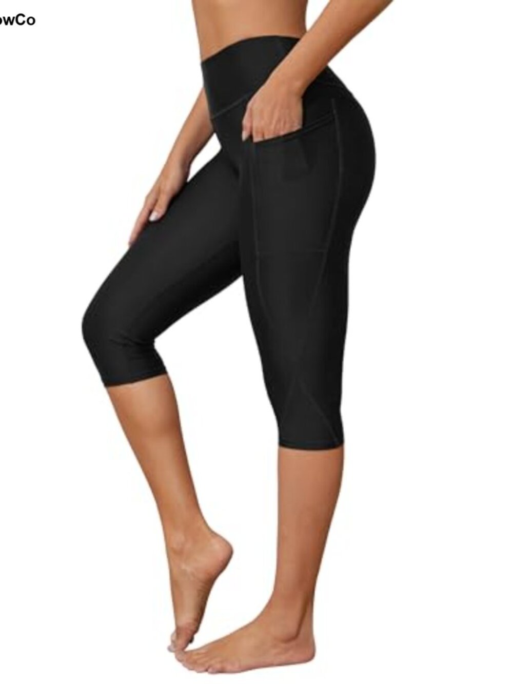 High Waisted Swim Pants Women Swim Capris Quick Dry UV Protection UPF 50 with